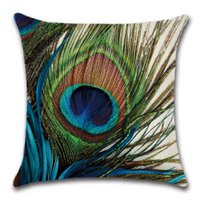 Cushion cover Peacock - Feather