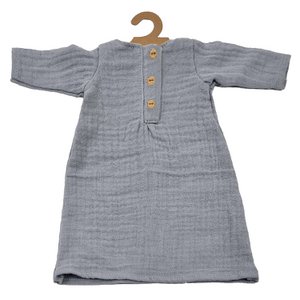 Nachthemd für Stoffpuppen, Musselin blau