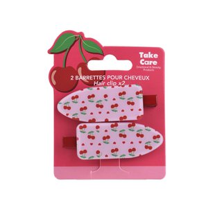 Set van 2 haarspeldjes – Kersenpatroon