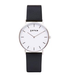 Bracciale in argento con orologio classico argento e nero