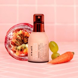 "Resurfacing Night Serum - A nourishing facial serum with vitamin A, C, and AHA fruit acid to promote collagen production, even skin tone, and cell renewal for a radiant complexion."