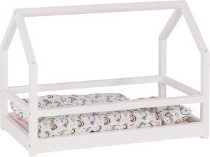 Doll bed with pointed roof