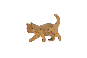 Holzpuzzle Katze