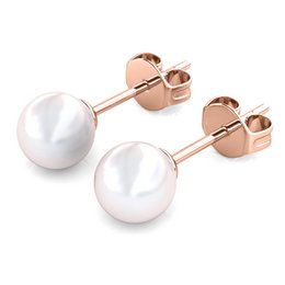 Vollmond-Perlenohrringe – Roségold und Kristall