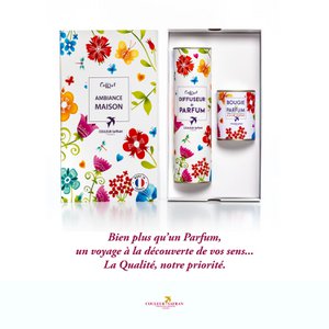 Kerzen-Atmosphärenbox / Parfümdiffusor + handgefertigte Kerze, 100 % hergestellt in Grasse