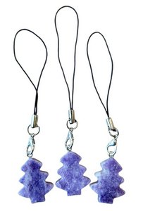 Kerstboom van natuursteen Chalcedoon (paars)