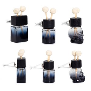 12x navulbare autoverspreiders - zwart - 8 ml - (3 verschillende ontwerpen x 4)