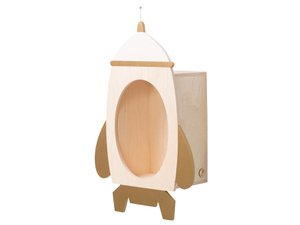 Raketplank "Rockin 'Rocket" Wit en Houten-Goud