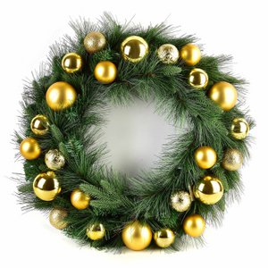 SANTA LILA Wreath 60cm green and gold