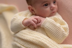 Vierkant babydeken ecru