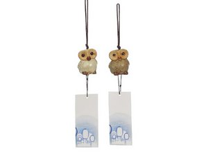 Wind Game Owl gemaakt van porselein 4x4x5 cm