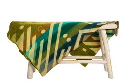 Mini Imbabura Green - Ecuadoriaan alpaca mini blanket | native blanket |