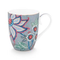 Mug Large Flower Festival Light Blue 350ml