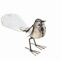 ZIMBA-ARTS METAL WHITE PIWAKAWA