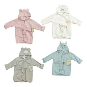 Terry cloth baby bathrobe with animal face » dressing gown & toddler bath towel » 100% cotton » with hood and belt
