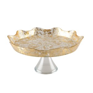 Golden lace cake dish