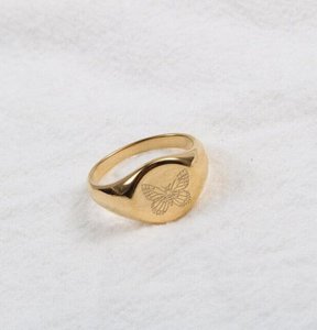 Lucy - Zegelvlinder Gouden Ring