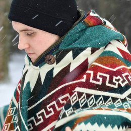 Poncho in alpaca colorato - Prodotto in Ecuador