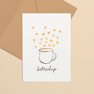 Greeting card gold foil | Get well soon