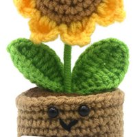 R-G8.2 DC2550-012 Knitted Positive Sunflower 14cm