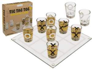 Drinkspel, Tic Tac Toe met 9 glazen,