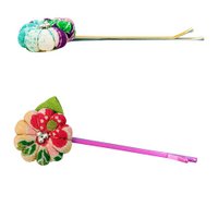 Bloemenhaarclip gemaakt van kimonostof