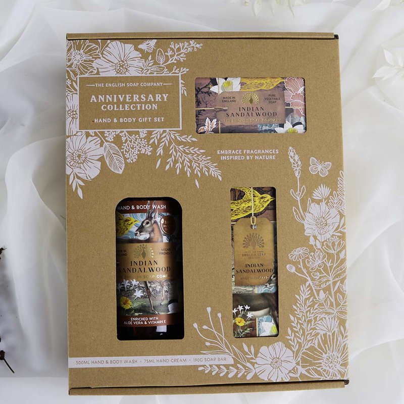 SAPONE INGLESE C° Mani e Corpo - Set Regalo - Legno di Sandalo Indiano