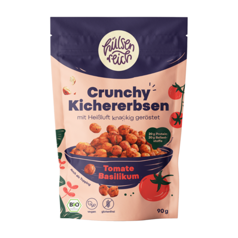 Crunchy chickpeas tomato basil