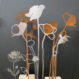 Caña y Hogweed acero corten 90 cm