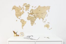 Mappa del mondo in legno, mappa del mondo in legno