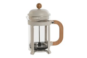 STAINLESS STEEL BOROSILICATE COFFEE MAKER 15X10X22 800ML WHITE PC209937