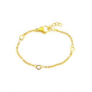 Armband Herzkette gold