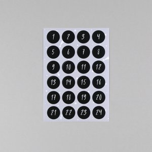 Advent sticker 24 numbers Alma