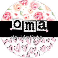 Button mirror with text '' Grandma the sweetest ''.