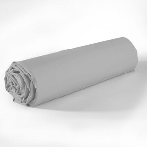 HOESlaken 100% KATOEN 160X200+30 LICHTGRIJS