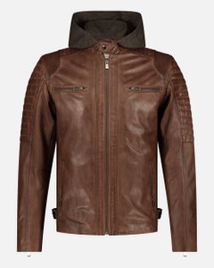 Jasper │ Men's Leather Motorcycle Hoodie Jacket