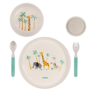 Growing Children’s dinnerware set, "WildLife"