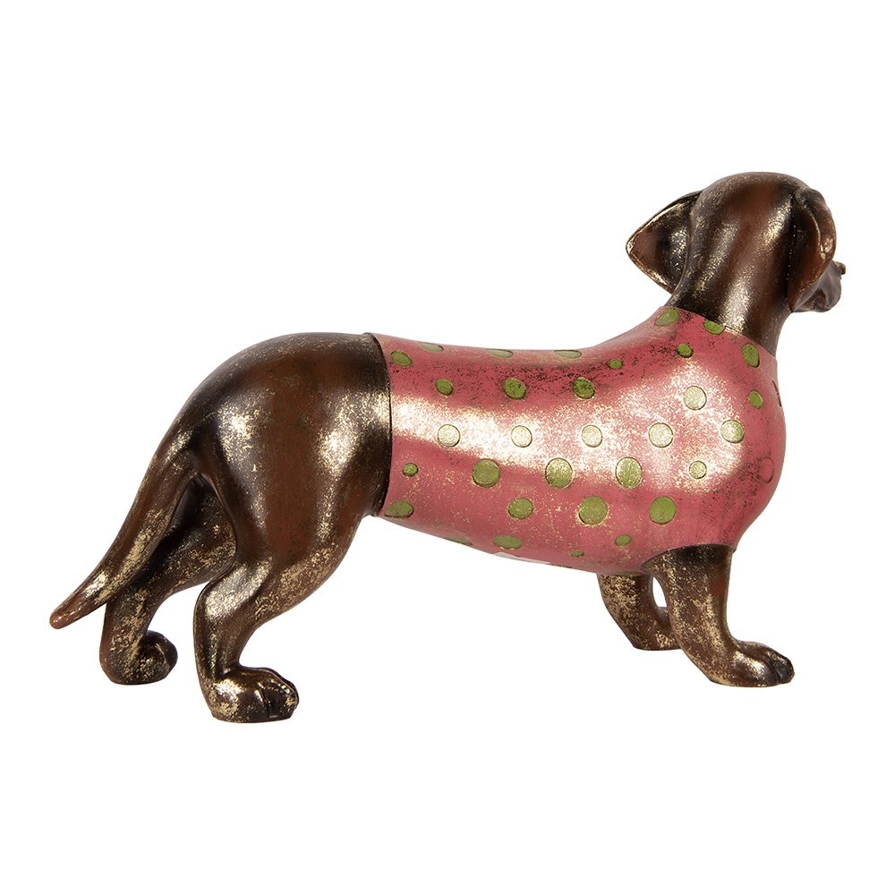 Decoratie Beeld Hond 60x17x35 cm Bruin Kunststof
