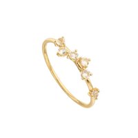 Gold plated rock crystal ring