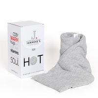 Wärmeschal hellgrau | 70cm | Bio-Leinsamen