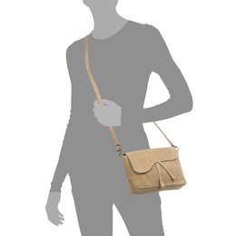 Firenze Artegiani. Valentina Bolso bandolera Mujer.Piel auténtica Gamuza