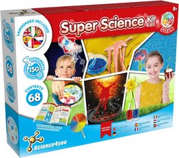 A comprehensive science kit for kids aged 8+ with 150 experiments, including a chemistry set, STEM toys, arts and crafts, and more. Suitable for boys and girls as an educational and engaging gift.