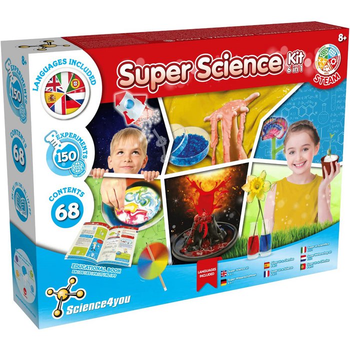 Science4you - Super Kit Cientifico para Niños +8 Años - 150 Experimentos para  Niños: Volcanes para Niños 