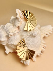 Golden stainless stainless steel earring