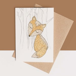 card + envelope - fox