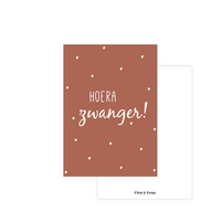 Kaartje roestbruin | hoera! Zwanger