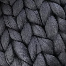 Manta de lana Cosima Chunky Knit, antracita