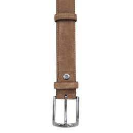 Suede Belt Men Light Brown - Suede Belt Women Light Brown - 3.5 cm Wide