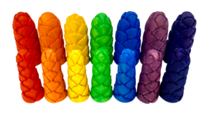 Mini Rainbow Flower Buds S/7pc