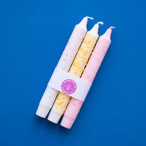 Spitzkerzen – 3er-Pack/Zitronenmischung